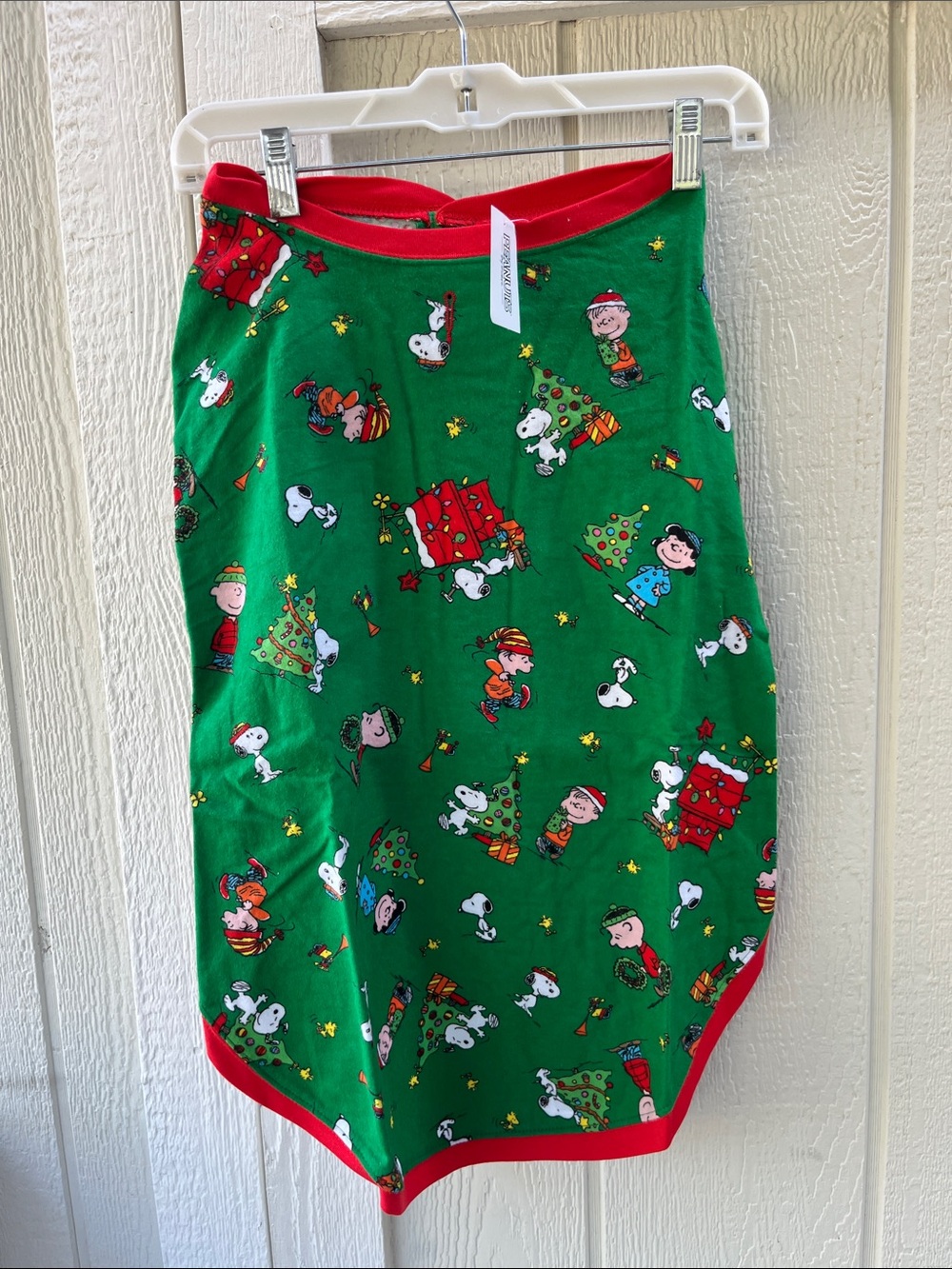 Dogs Green Holiday Peanuts Print pijama